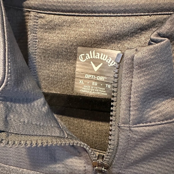 Callaway Opti-Dri Men’s XL Quarter Zip Pullover – Gray - Picture 2 of 6